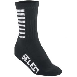 Skarpety piłkarskie treningowe męskie Select Striped czarne. Czarne skarpety męskie Select, bez wzorów, z bawełny. Za 83.00 zł.