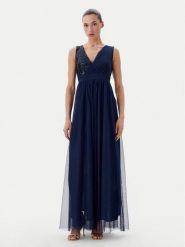 Rinascimento Sukienka wieczorowa CFC0123704003 Granatowy Regular Fit. Niebieskie sukienki damskie Rinascimento, m, bez wzorów, z syntetyku, wizytowe, bez kołnierzyka, bez ramiączek. Za 569.99 zł.