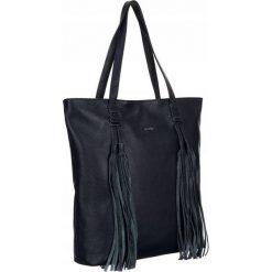 Shopperka boho Rovicky TWR-164 granatowa. Brązowe torebki do ręki damskie ROVICKY, bez wzorów, ze skóry, boho, bez dodatków. Za 339.00 zł.