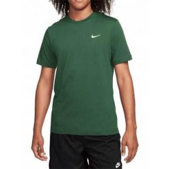 Koszulka sportowa męska Nike BV0507323. Zielone koszulki sportowe męskie Nike, m, bez wzorów, z bawełny, bez kołnierzyka, bez ramiączek, na fitness i siłownię. Za 142.00 zł.