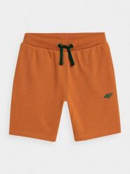 4F Spodenki dresowe chłopięce 164 (13-14 lat). Brązowe szorty dla chłopców 4f, na lato, bez wzorów, z bawełny. W wyprzedaży za 19.99 zł.