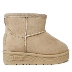 Śniegowce Big Star Shoes. Brązowe śniegowce dziewczęce BIG STAR SHOES, retro, bez zapięcia. Za 169.99 zł.