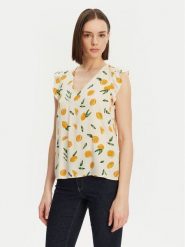 Pieces Bluzka Nya 17147804 Écru Regular Fit. Bluzki damskie Pieces, m, bez wzorów, z wiskozy, bez kołnierzyka, bez ramiączek. Za 59.99 zł.