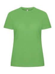 Clique Basic-T Women – Dopasowana koszulka damska z bawełny – apple green. Zielone t-shirty damskie CLIQUE, l, bez wzorów, z bawełny, bez kołnierzyka. Za 96.54 zł.