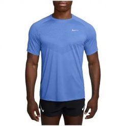 Koszulka treningowa męska Nike HV5203494. Niebieskie koszulki sportowe męskie Nike, l, bez wzorów, z materiału, bez kołnierzyka, bez ramiączek, do biegania. Za 352.00 zł.
