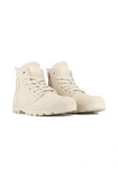 Buty sportowe Sneakersy damskie, Pampa Hi Zip WL. Brązowe obuwie sportowe damskie Palladium, bez wzorów, z materiału, trekkingowe. Za 479.99 zł.