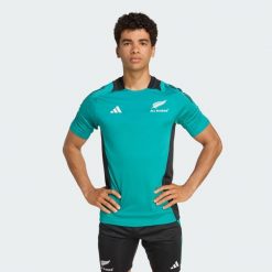 Koszulka All Blacks Performance. Niebieskie koszulki sportowe męskie Adidas, s, bez wzorów, bez kołnierzyka, bez ramiączek, na fitness i siłownię. W wyprzedaży za 142.35 zł.