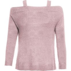 Sweter z wycięciami bonprix matowy jasnoróżowy. Swetry damskie marki bonprix. Za 79.99 zł.
