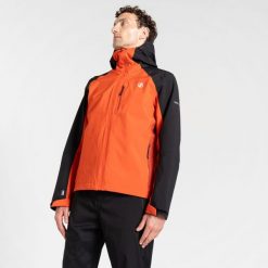 Kurtka przeciwdeszczowa męska Mountain Series. Brązowe kurtki męskie Dare 2b, m, bez wzorów, z materiału, sportowe, bez kaptura. W wyprzedaży za 249.99 zł.