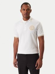 Versace Jeans Couture Polo 80GAGT03 CJ01T Biały Regular Fit. Białe koszulki polo męskie Versace Jeans Couture, m, bez wzorów, z bawełny, bez ramiączek. Za 679.99 zł.