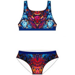 Strój kąpielowy damski Aquafeel Racerback. Niebieskie kostiumy jednoczęściowe damskie Aquafeel, l, bez wzorów, z materiału, biznesowe, na fitness i siłownię. Za 229.99 zł.