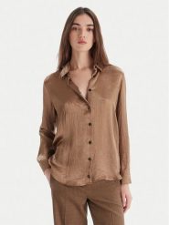 Marella Koszula Matita 2525116091 Beżowy Regular Fit. Brązowe bluzki damskie Marella, bez wzorów, z syntetyku, bez kołnierzyka, bez ramiączek. Za 559.99 zł.