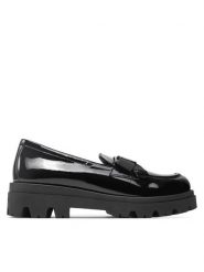 TWINSET Loafersy Mocassino 242GCJ S Czarny. Czarne mokasyny damskie Twinset, z lakierowanej skóry. Za 619.99 zł.