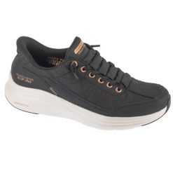 Buty sportowe Sneakersy damskie, Slip-ins: Contour Foam - Golden Hour. Czarne obuwie sportowe damskie Skechers, bez wzorów, trekkingowe. Za 369.99 zł.