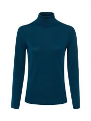 Brookshire bluzka z golfem Kobiety Wełna merino niebieski, L. Niebieskie bluzki damskie brookshire, l, bez wzorów, z wełny, bez kołnierzyka, bez ramiączek. Za 249.95 zł.