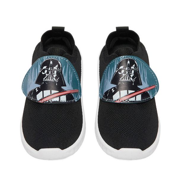 Sneakersy Star Wars. Czarne trampki i tenisówki chłopięce Star Wars, bez wzorów, retro, bez zapięcia. Za 59.99 zł.