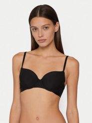 Tommy Hilfiger Biustonosz z fiszbiną UW0UW06529 Czarny. Czarne biustonosze Tommy Hilfiger, bez wzorów. Za 199.99 zł.