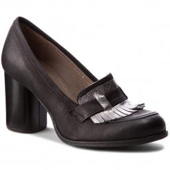 Półbuty ANN MEX - 7968 20C+11SRD Czarny. Czarne półbuty damskie Ann Mex, z materiału, eleganckie. W wyprzedaży za 209.00 zł.