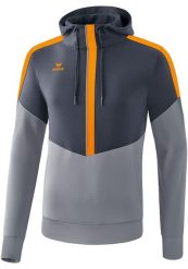 Bluza dziecięca z kapturem Erima Squad. Szare bluzy dla chłopców Erima, bez wzorów, z bawełny, bez ramiączek, z kapturem. Za 176.20 zł.