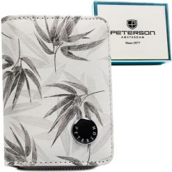 Mały, biały portfel damski ze skóry ekologicznej i naturalnej PTN PX33-1-NPK Peterson. Białe portfele damskie bez wzorów, ze skóry ekologicznej. Za 84.99 zł.