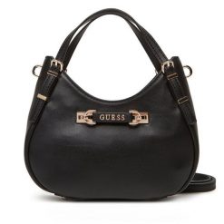 Torebka Guess. Czarne torebki do ręki damskie Guess, z aplikacjami, klasyczne, bez dodatków. Za 399.99 zł.