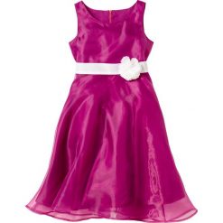Bluzka z nadrukiem bonprix beżowo-jasnoróżowy wzorzysty. Brązowe bluzki damskie bonprix, bez wzorów, bez kołnierzyka, bez ramiączek. Za 119.99 zł.
