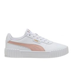 Buty Puma Carina 3.0 400365 06 białe. Białe obuwie sportowe damskie bez wzorów, z gumy. Za 338.63 zł.