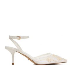 Czółenka DeeZee. Białe czółenka damskie DeeZee, bez wzorów, bez obcasa, bez zapięcia. Za 159.99 zł.