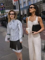 Koszula z krawatem - wielobarwny. Koszule damskie Reserved, l, bez wzorów, z bawełny, bez kołnierzyka, bez ramiączek. Za 199.99 zł.