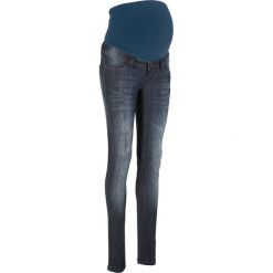 Dżinsy ciążowe SKINNY bonprix ciemny denim. Jeansy damskie marki bonprix. Za 99.99 zł.