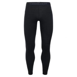 Legginsy Termoaktywne Męskie Icebreaker 200 Oasis Leggings. Czarne legginsy sportowe męskie Icebreaker, m, bez wzorów, z wełny, trekkingowe. W wyprzedaży za 382.90 zł.