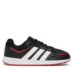 Sneakersy adidas. Czarne trampki i tenisówki chłopięce Adidas, bez wzorów, bez zapięcia. Za 129.99 zł.