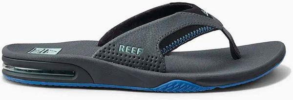 Reef M'S Fanning, gunmetal/ocean, 43 (us 10). Szare klapki męskie Reef. Za 205.37 zł.