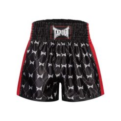 Szorty do boksu tajskiego Tapout Sorrento. Czarne krótkie spodenki sportowe męskie TAPOUT, m, bez wzorów, z materiału, na fitness i siłownię. Za 243.50 zł.