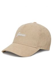 Guess Czapka z daszkiem V5BZ10 WF760 Beżowy. Brązowe rękawiczki damskie Guess, z aplikacjami, z materiału. Za 129.99 zł.