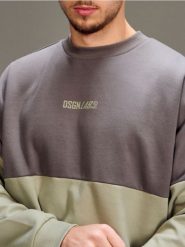 Bawełniana bluza crewneck z napisem - zielony. Zielone bluzy męskie Sinsay, l, bez wzorów, z bawełny, bez kaptura. Za 49.99 zł.