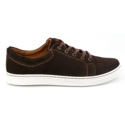 Olivier Buty Męskie skórzane casual 946MA brązowe welur. Brązowe półbuty na co dzień męskie na jesień, ze skóry, casualowe, bez zapięcia. Za 351.82 zł.