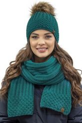 Vivisence Vivisence 7016Kmpl ciemny turkus UNI Komplet czapka+szalik. Czapki dla dzieci Vivisence, bez wzorów. Za 164.99 zł.