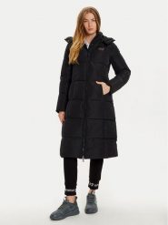 EA7 Emporio Armani Płaszcz zimowy 6DTL01 TN8AZ 0210 Czarny Regular Fit. Czarne płaszcze damskie EA7 Emporio Armani, na zimę, m, bez wzorów, z syntetyku, bez kaptura. Za 1,119.00 zł.