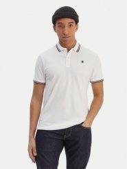 G-Star Raw Polo Dunda D17127-5864 Biały Regular Fit. Białe koszulki polo męskie G-Star Raw, l, bez wzorów, z bawełny, retro, bez ramiączek. Za 249.99 zł.
