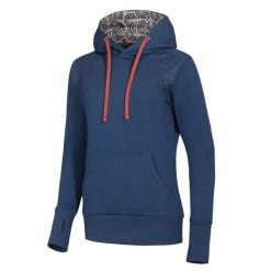 Bluza z kapturem damska Ocun Hoodie. Niebieskie bluzy sportowe damskie Ocun, bez wzorów, z kapturem, trekkingowe. Za 323.99 zł.