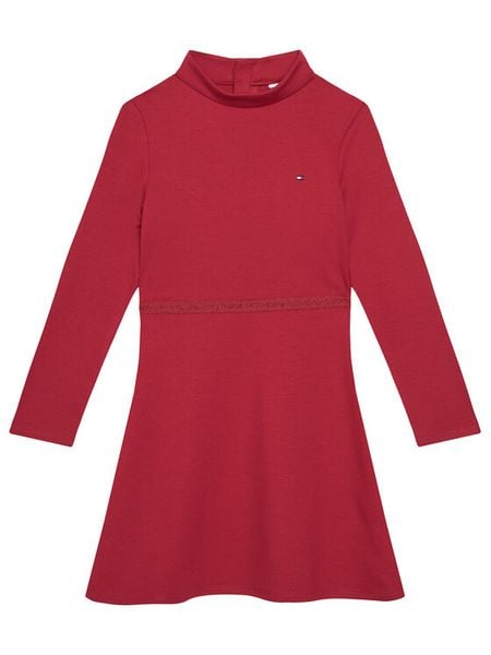 Tommy Hilfiger Sukienka codzienna Essential Skater KG0KG08790 S Czerwony Regular Fit. Czerwone sukienki dla dziewczynek Tommy Hilfiger, bez wzorów, z syntetyku, bez ramiączek. Za 319.99 zł.