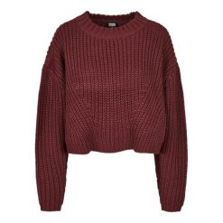 Oversizowa Bluza Damska Z Szerokimi Rękawami. Czerwone bluzy damskie Urban Classics, xl, bez wzorów, bez kaptura. Za 153.99 zł.