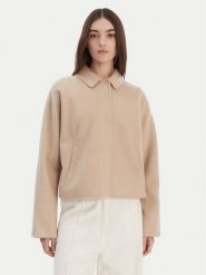 BOSS Kurtka przejściowa Cafeta 50543170 Beżowy Regular Fit. Brązowe kurtki damskie Boss, bez wzorów, z wełny, bez kaptura. Za 2,199.00 zł.