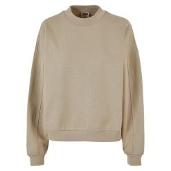 Sweter Damski Organic Crew Neck Oversized Jumper. Brązowe swetry damskie Urban Classics, xl, bez wzorów, bez kołnierzyka, bez ramiączek, bez kaptura. Za 222.99 zł.