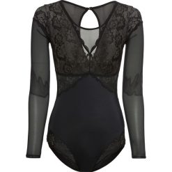 Body bonprix czarno-piaskowy beżowy. Body damskie marki bonprix. Za 79.99 zł.