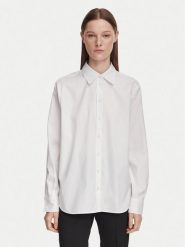 BOSS Koszula Baisana 50565457 Biały Regular Fit. Białe bluzki damskie Boss, bez wzorów, z bawełny, bez kołnierzyka, bez ramiączek. Za 613.99 zł.