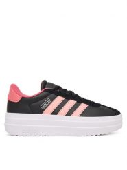 Adidas Sneakersy Vl Court Bold Shoes KJ9418 Czarny. Czarne buty sportowe dziewczęce Adidas, bez wzorów, ze skóry, bez zapięcia. Za 279.99 zł.