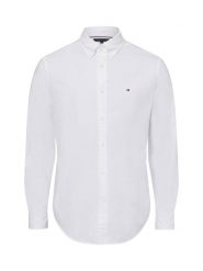 Tommy Hilfiger Koszula Mężczyźni Regular Fit Bawełna biały, M. Białe koszule męskie Tommy Hilfiger, m, bez wzorów, z bawełny, bez kołnierzyka, bez ramiączek. Za 419.95 zł.