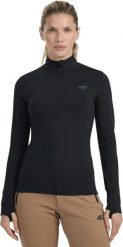4f Bluza termoaktywna damska 4F F098 głęboka czerń 4FWAW25UBRUF098 20S L. Bluzy damskie 4f, l, bez wzorów, bez kaptura. Za 109.98 zł.